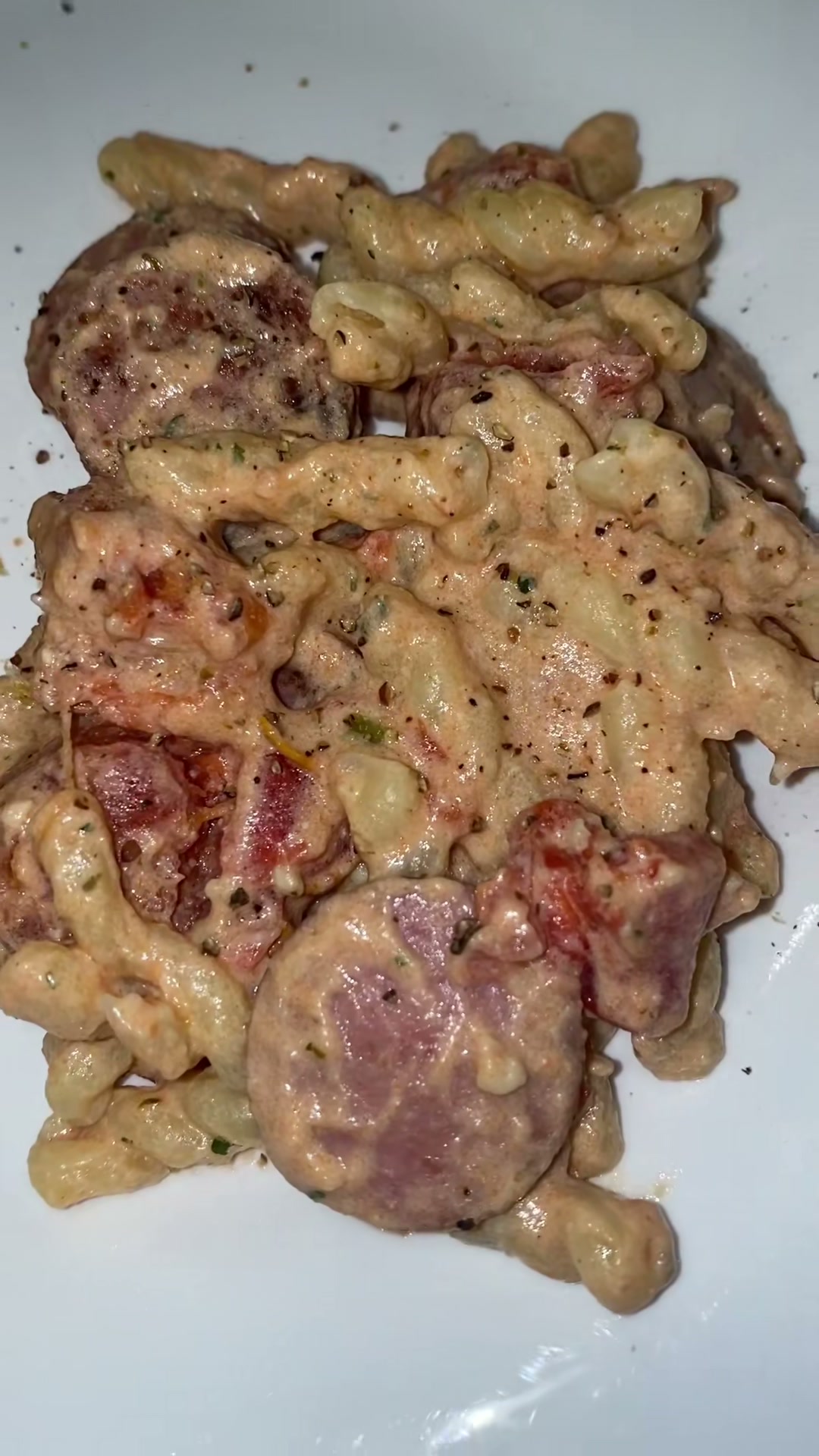 Boursin Pasta with Smoked Sausage