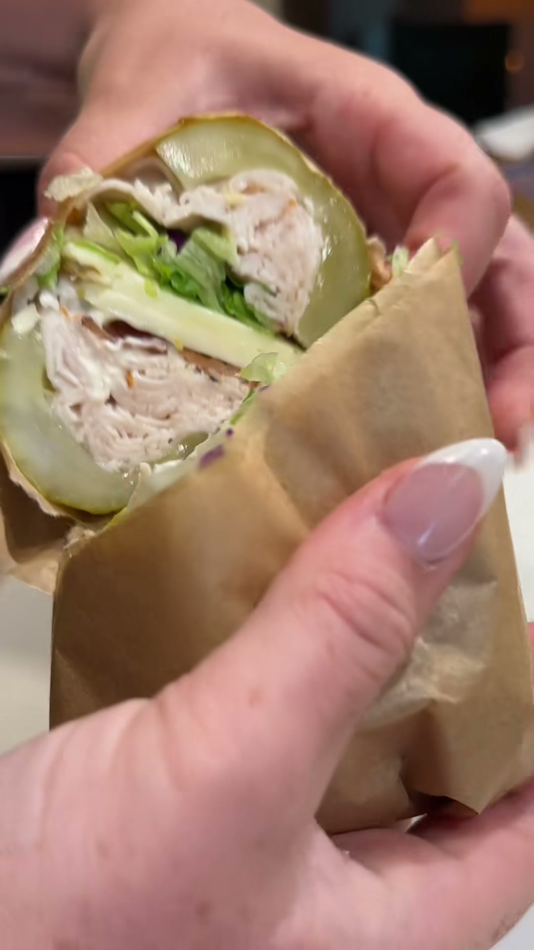 Turkey Bacon Pickle Sandwich