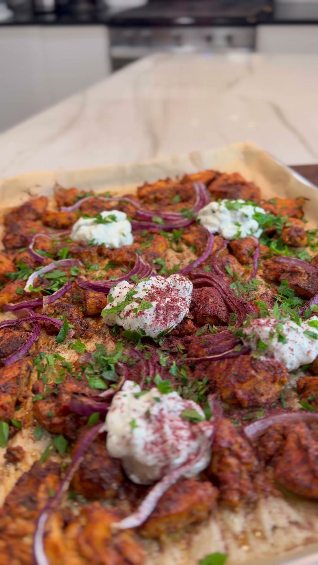 Sheet Pan Chicken Shawarma