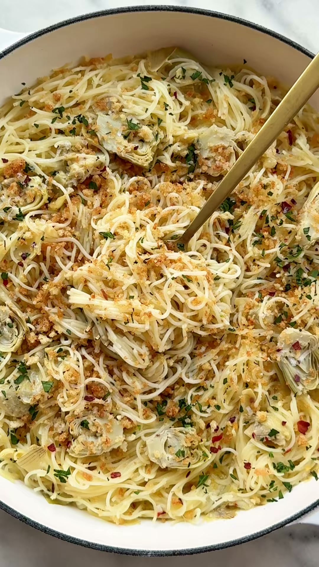 Lemon Artichoke Capellini