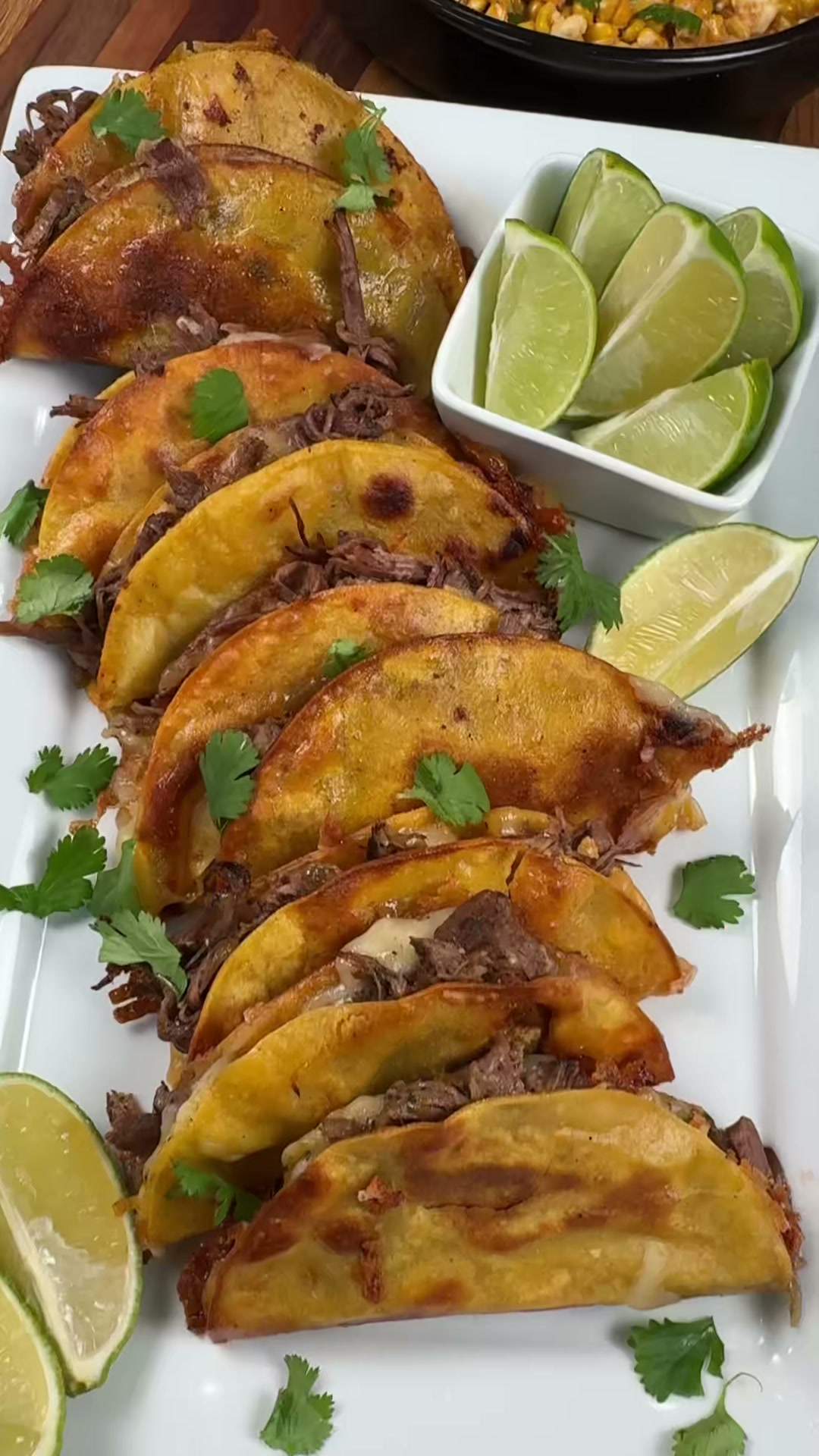 Shredded Beef Street Corn Tacos