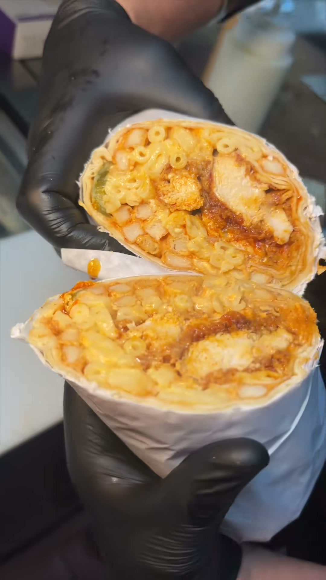 Nashville Hot Chicken Mac & Cheese Burrito