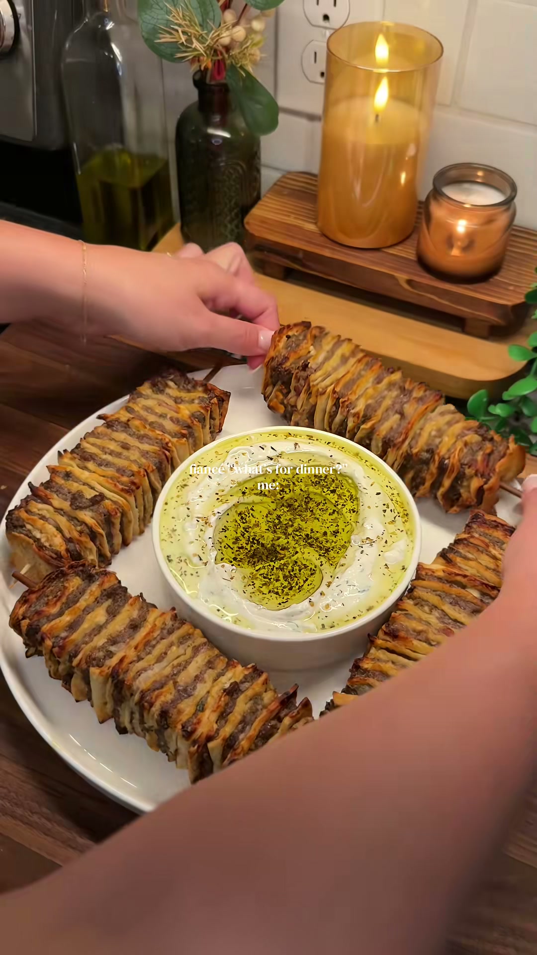Layered Beef and Tortilla Kebabs