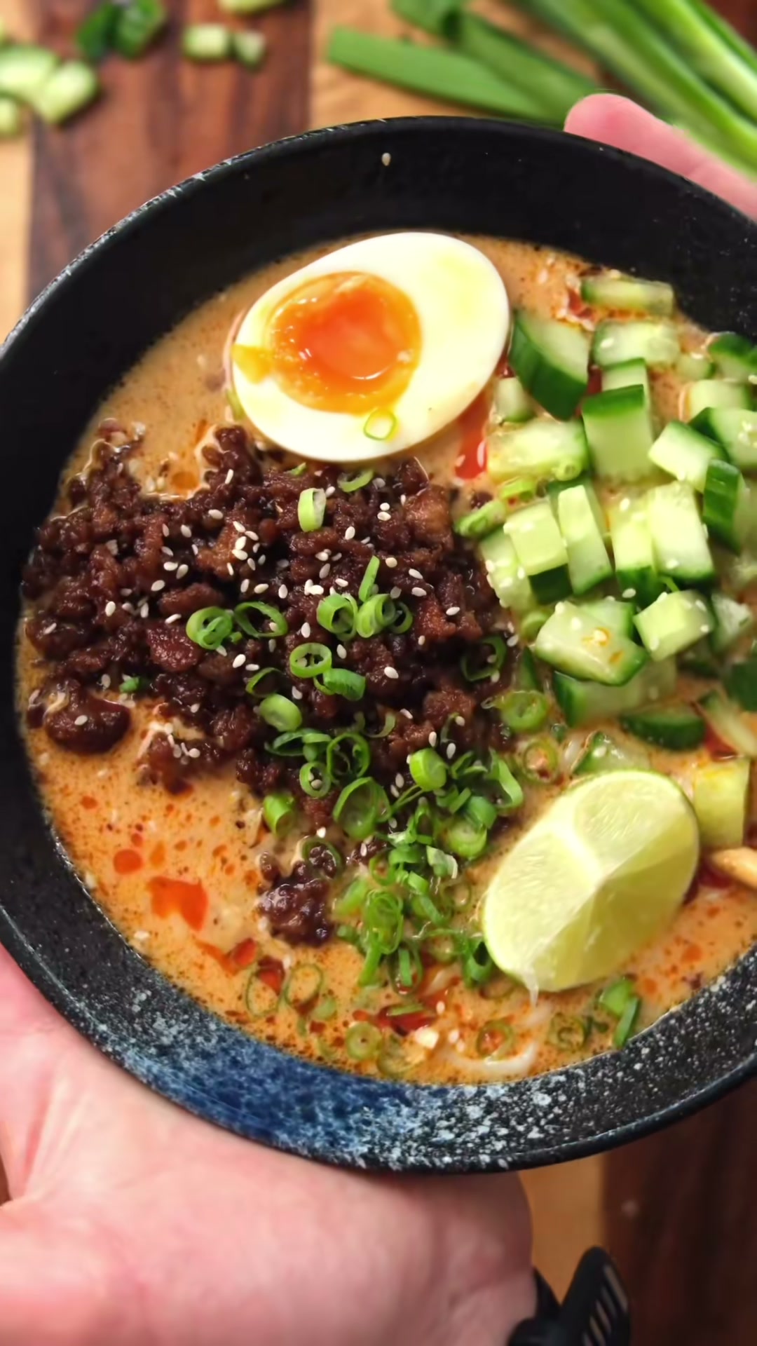 Coconut Chili Ramen with Crispy Pork