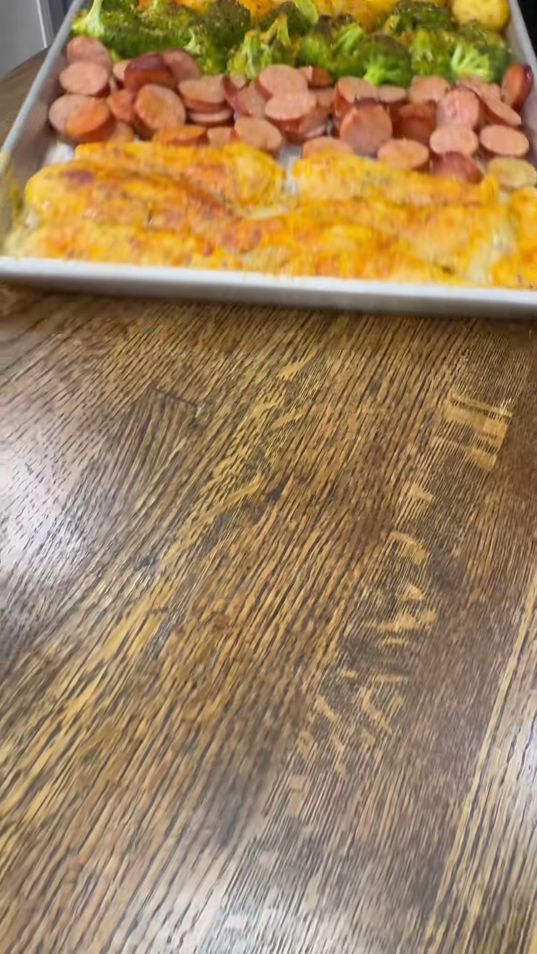 Parmesan Garlic Chicken and Sausage Sheet Pan Dinner