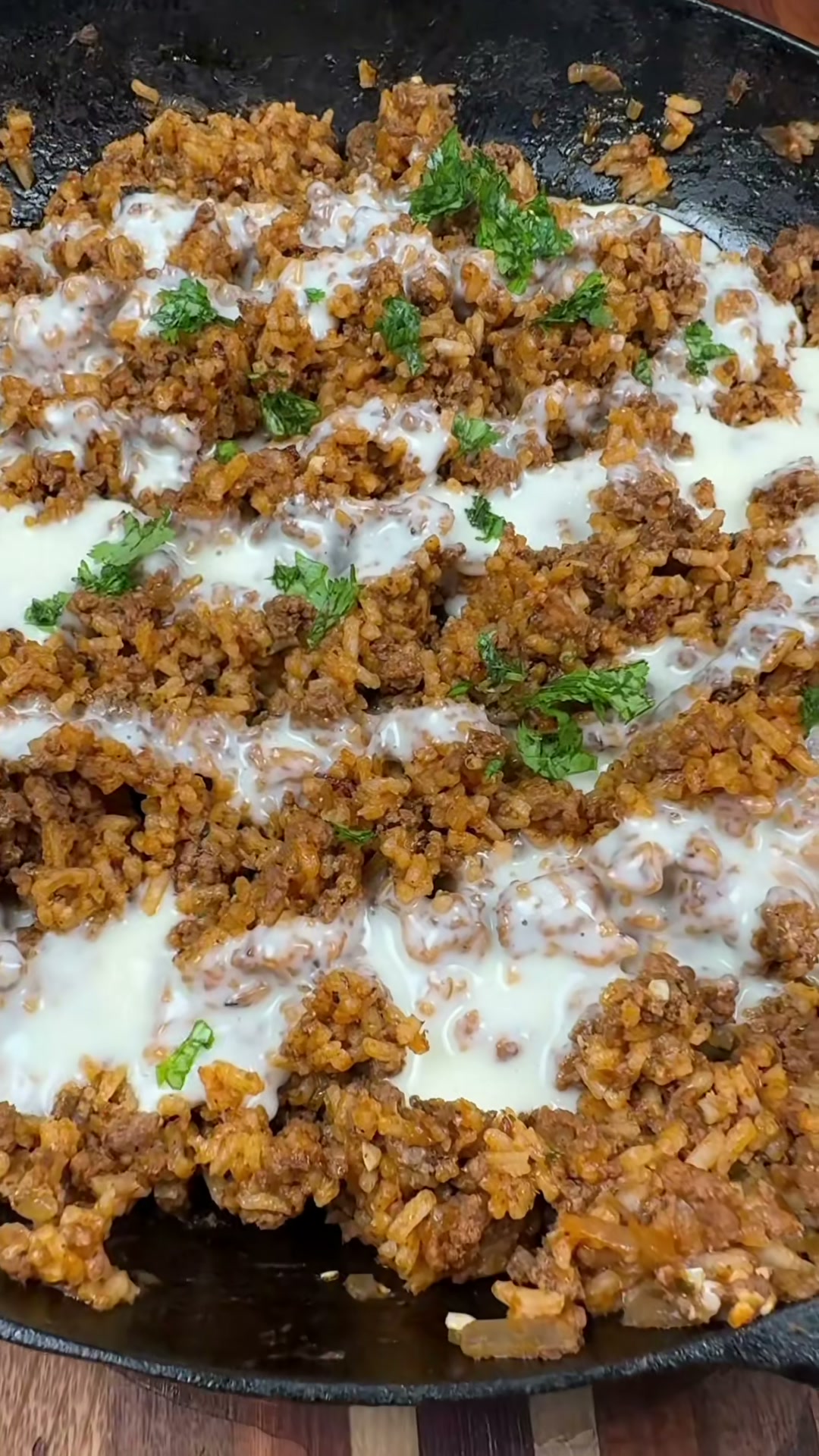 Cheesy Beef and Rice Skillet