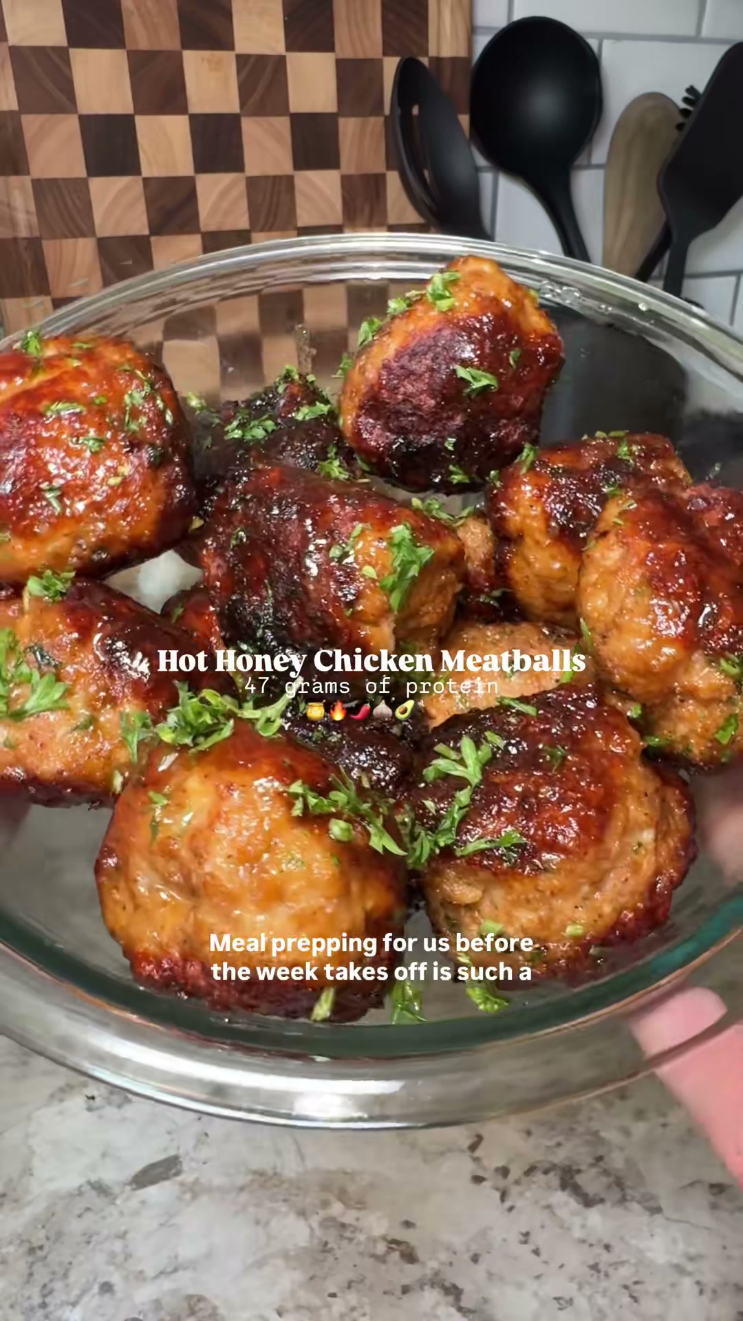 Hot Honey Chicken Meatballs Meal Prep